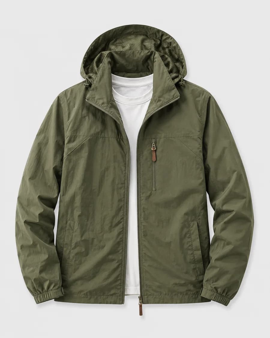 Olive windbreaker