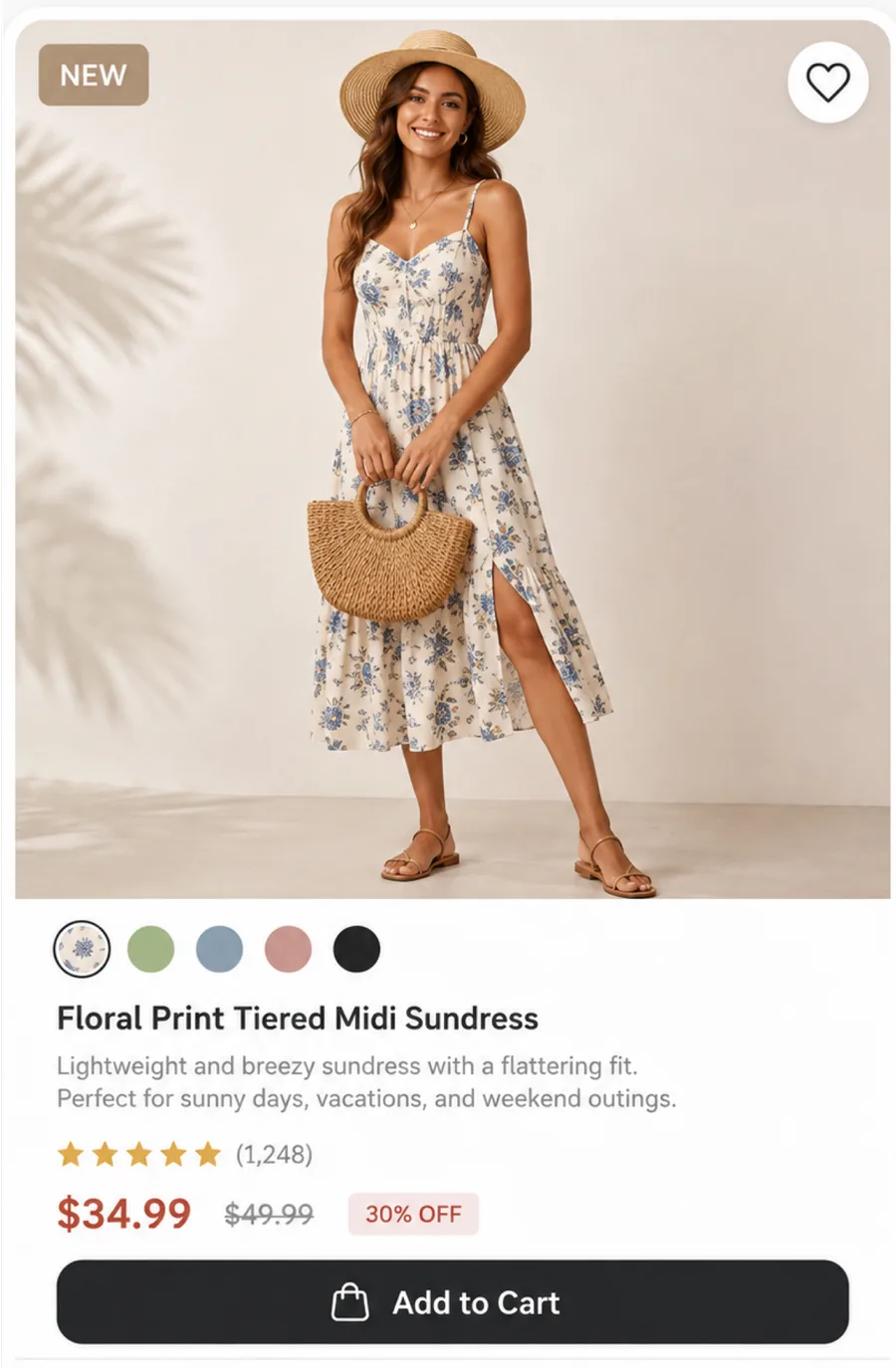 Floral midi sundress