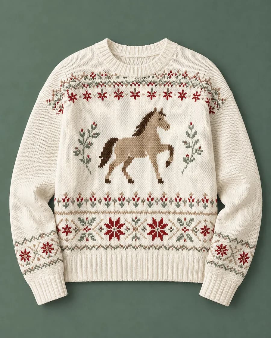 Fair-isle knit sweater