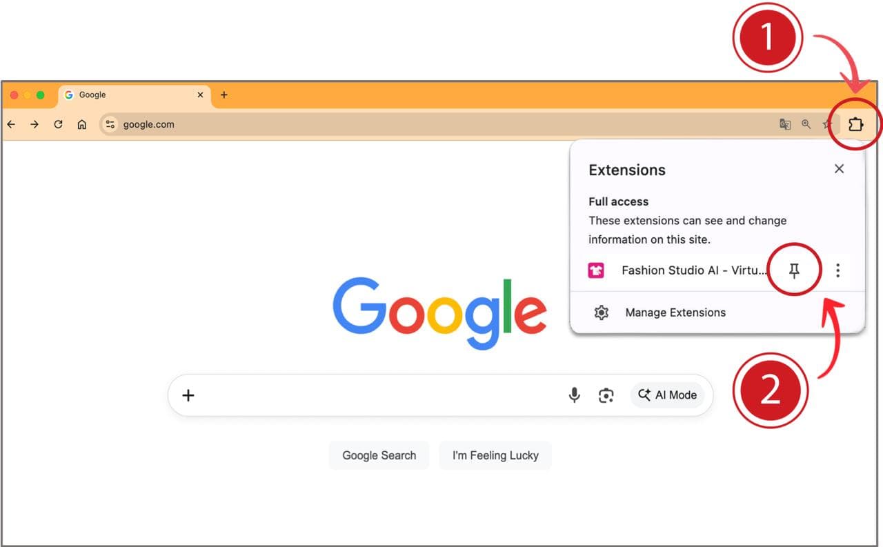 How to pin the Chrome extension